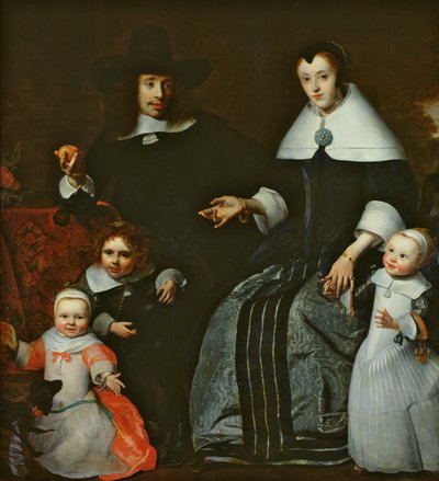 Family Portrait by Cornelis Bisschop